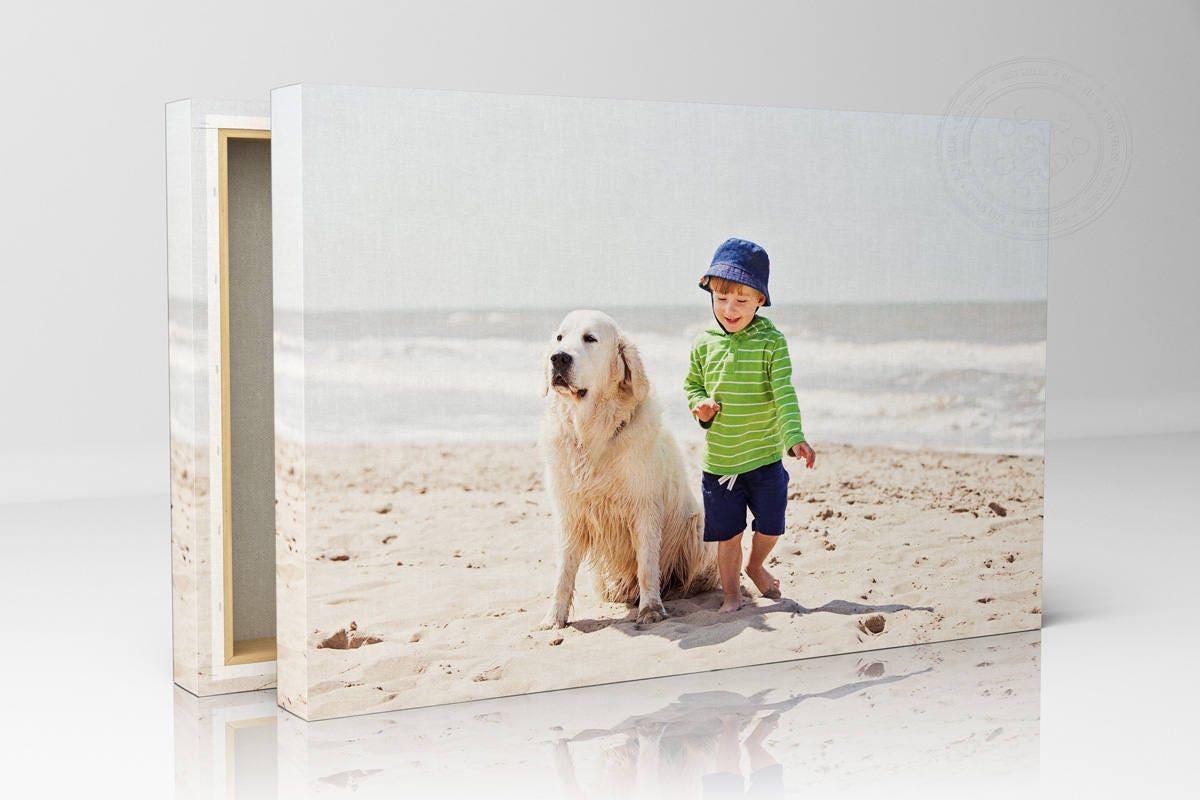 Wood frame canvas print, stretched canvas print, Any Size Photo To Can – OC  Canvas Studio