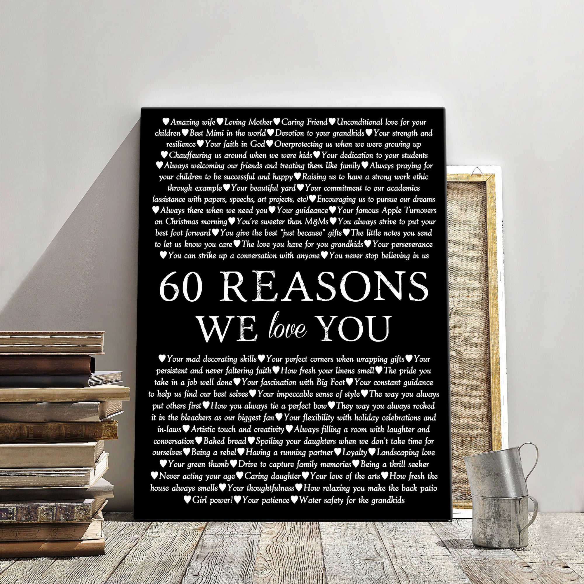 Custom 60th Birthday Gift for MOM, for Women, for Mum, 60 Reasons