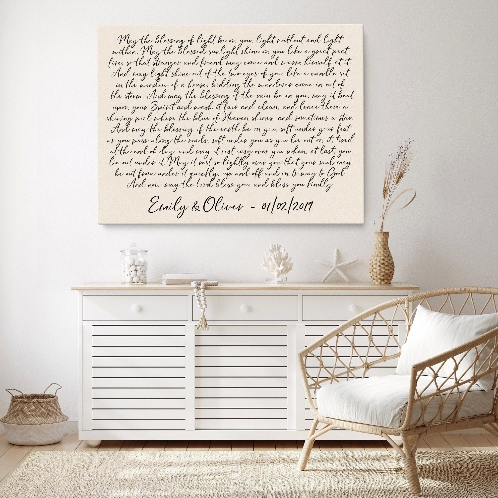 Custom Designed Wall Art Canvas With Your Favorite Song Lyric 