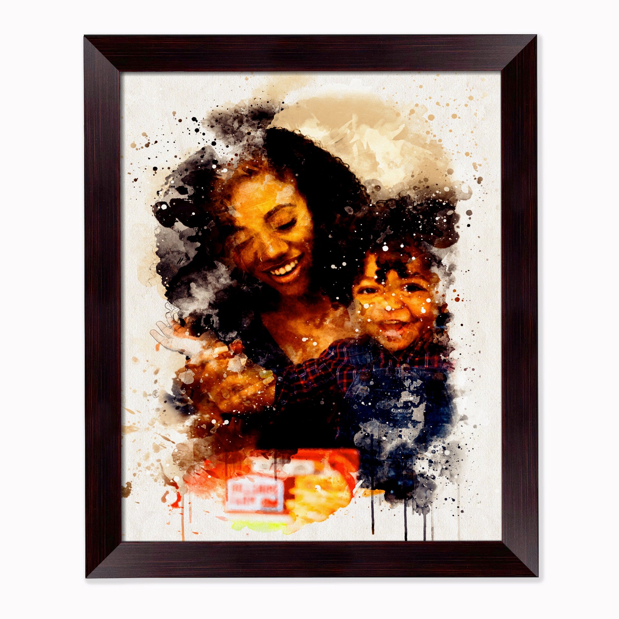 Personalized Mom and Daughter Portrait Canvas Art, Portrait Gifts for Mom,  Mother's Day Mom Gifts from Daughter